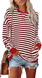 Magritta Women's Long Sleeve Leopard Color Block Tunic Comfy Crewneck T Shirt Tops Black XL
