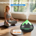 500ML Essential Oil Diffuser, Aromatherapy Diffuser with Remote Control, Multifunctional Air Diffusers for Home Office Room, Fragrance Aroma Diffuser with 7 Color LED & 2 Mist Mode, Black