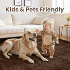 5x7 Area Rugs for Living Room Rug: Soft Fluffy Shag Brown Rugs for Bedroom, Non-Slip Large Fuzzy Plush Rug Indoor Floor Carpet for Nursery Kids Boys Girls Room, Dorms, Playroom, Modern Home Decor