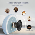 ANJANK Super Loud Alarm Clock with Wireless Bed Shaker, Vibrating Dual Alarm with Light Wake Up for Heavy Sleepers & Hearing Impaired, 9-Color Night Light, 5 Sounds, 0-100% Dimmer, USB Charger