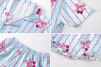Umeyda Girls & Women Satin Pajamas Set Button Down 2 Piece Silk Pjs Shorts Set Ruffle Sleepwear, 5 Years-Women L