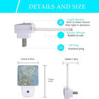 Blossoming Almond Tree Night Light,Night Lights Plug into Wall for Boys Girls, Led Lamp for Stairway/Hallway/Bedroom 0.5W Nightlight Sleep Friendly