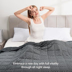 Wemore Minky Dot Weighted Blanket for Adults Queen Size 12 lbs, Soft Cozy Heavy Blanket for Bed and Couch, Breathable Blanket for All-Season with Glass Beads, Dark Grey 60 x 80 inches