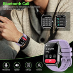 Smart Watch for Men Women, 1.85" HD Fitness Tracker with Bluetooth Calls, 5 ATM Waterproof, 130+ Sport Modes, 24/7 Heart Rate/Sleep Monitor, Pedometer, Calories, Smartwatch for Android iOS (Purple)