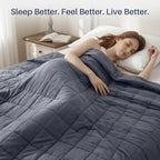 Weighted Idea Weighted Blanket for Adults (Dark Grey,80"x87",30lbs) Cooling Breathable Heavy Blanket with Premium Glass Beads All-Season Soft Thick Comfort