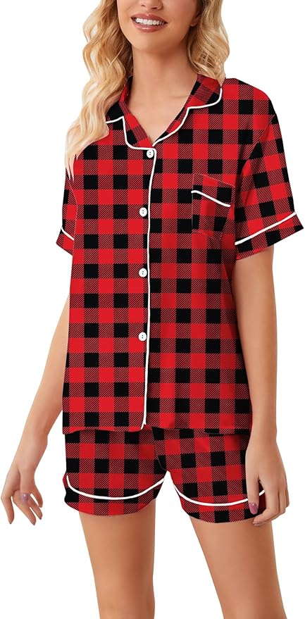 Girls & Womens Satin Pajamas Set, Silk Button-Down Sleepwear 2 Piece Nightwear, 3 Years - Women XXL