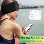 LC-dolida Sleep Headphones Headband Bluetooth 5.4, Headband Earphones Wireless with USB C Charge Port, Sleep Mask for Sleeping, Sports, Gifts, Workout, Jogging, Yoga, Insomnia, Air Travel, Meditation
