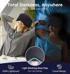 Luxury Bluetooth 5.4 Sleep Mask for Adults - Ice Fiber Cooling & HD Sound, 100% Light Blocking Adjustable Eye Cover for Travel & Side Sleepers - Soft Sleep Headphones with 10H Playtime