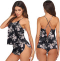 Ekouaer Silk Pajamas Set for Women Satin Backless Lingerie Pjs Cami Top and Shorts Nightwear