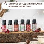 Folkulture Christmas Essential Oils for Diffuser for Home|Set of 6-2 Fl Oz | Fragrance Oils - Christmas Scents|Vanilla, Cinnamon, Pine & Eucalyptus | Gifts for Women