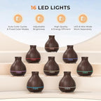 BZseed Aromatherapy Essential Oil Diffusers,2 PCS 550ml High Mist Output Humidifiers for Large Room, Home, Waterless Auto-Off, 7 Color LED Lights Cool Mist Humidifier Ultrasonic Diffusers