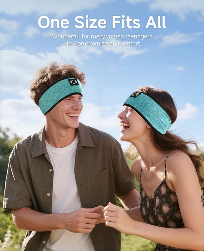 Perytong Sleep Headphones Bluetooth 5.4 Headband, Wireless Earphones Music Sleep Earbuds Sleeping Eye Mask with HD Stereo Speakers for Workout Running Travel Yoga, Ideal Gifts for Women Men