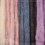 The Connecticut Home Co Throw Blanket Soft Fluffy Room Decor, Cozy Warm Throws for Bed, Couch, Gifts for Women, Bedroom Cute Aesthetic Blankets Shag and Sherpa, 65x50, Purple