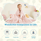 CuteKing Weighted Blanket (3lbs, 20"x30", Pink) Heavy Blanket for 40-60lbs, Weighted Blanket for Cooling & Heating with Premium Glass Beads, Soft Thick Blanket All-Season