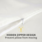 ZIMASILK 100% Pure Mulberry Silk Pillowcase for Hair and Skin Health,Soft and Smooth,Both Sides Premium Grade 6A Silk,600 Thread Count,with Hidden Zipper,1pc (King 20''x36'',Ivory)