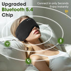 Sleep Headphones with Bluetooth 5.4 Sleep Mask, Bamboo Cotton Music Wireless Bluetooth Eye Mask for Sleeping, Earphones HD Speaker Microphone for Travel, Gifts for Men Women, Green