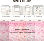 Litanika 6x9 Fluffy Shag Faux Fur Area Rug for Living Room Bedroom, Tie-Dyed Pink High Pile Soft Plush Shaggy Furry Bedside Playroom Dorm Carpet, Non-Slip, Non-Shedding Modern Indoor Floor Rug
