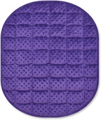 TONGDADA Weighted Lap Blanket 7lbs for Adult,Perfect for Relaxation, Lounging, Napping, Sleeping & Travel,Luxury Minky Weighted Body Blanket,Weighted Throw Blanket-Violet Minky Dot, 29" x 24"