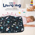 Kivik 2 lbs Weighted Lap Blanket, Small Heavy Lap Pad, Soft Cooling Throw Blankets for School Calming & Bed Sleep Gifts for 4 5 6 7 + Year Old, Machine Washable, 20 x 30 Inches, 2 Pound, Black Sky