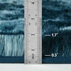 Deerhoo Large Shag Area Rugs 6 x 9, Tie-Dyed Plush Fuzzy Rugs for Living Room, Ultra Soft Fluffy Furry Rug for Bedroom, Indoor Carpet Nursery Rugs for Kids Room Home Decor, Peacock Blue