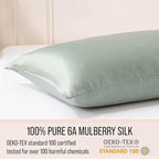 Bella Coterie Luxury Silk Pillowcase for Hair and Skin | 30 Momme | 100% Pure 6A Mulberry Silk | Super Soft | Perfectly Plush [Queen, Sage Green]