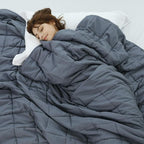 Weighted Idea Weighted Blanket for Adults (Dark Grey,60"x80",17lbs) Cooling Breathable Heavy Blanket with Premium Glass Beads All-Season Soft Thick Comfort