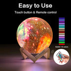 Moon Lamp Galaxy Lamp Upgraded Timing 7.1 Inch 16 Colors 3D Moonlight Galaxy Light,Moon Night Light for Adults,Kids Lamp Moon Gifts for Women Girls Boys Bedroom