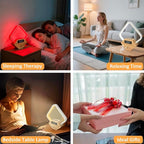Red Light Therapy for Sleeping and Face 660nm Infrared with Sunrise Alarm Clock White Noise Machine 15 Soothing Sounds Sleep Aid 30/60/90min Timer 10 Alarm Ringtones USB C PD Phone Charger