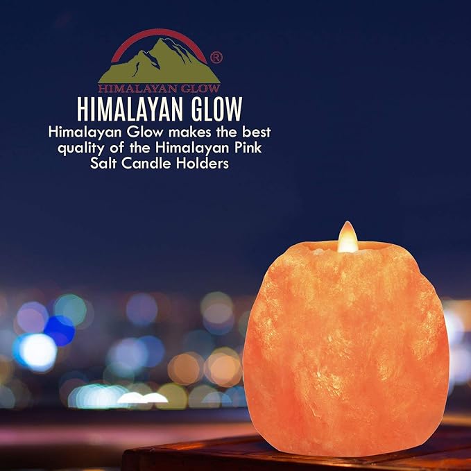 Himalayan Glow Candle Holders, Himalayan Salt Tea Light Candle Holders - 6 Pack
