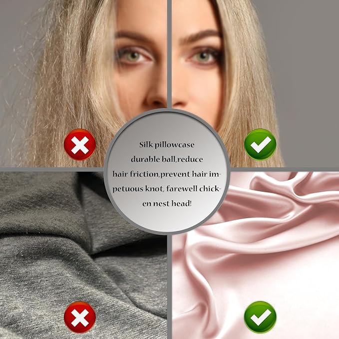 Silk Pillow Cases 2 Pack Soft Breathable and Sliky King Size Pillow Cases Set of 2,Natural Mulberry Silk Pillowcase Set of 2 for Hair and Skin with Hidden Zipper (Coral,20"X 36",2pcs)