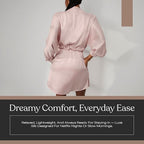 Lunya Washable Silk Robes for Women – Lightweight Short Robes with Pockets, Removable Belt & Interior Tie – Multiple Colors