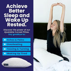 Sidney Sleep Bed Pillow for Side and Back Sleepers - Adjustable Filling - Memory Foam Pillow for Neck and Shoulder Pain - Customizable Loft - King Size - Additional Foam Bag Included (White)