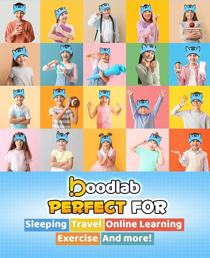 Kids Headphones, Headband for Children Baby & Toddlers, Bluetooth Toddler Headphones Wireless and Wired Playback 3.5 MM Jack for School, Stretchy & Comfy Travel Accessories