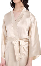 Silk Robes for Women Ankle Length Satin Kimono Robes with Belt Bridemaids Sleepwear Bachelorette Nightgown