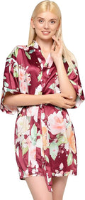 Turquaz Women's Bride Bridesmaids Silky Robe Satin Kimono Robes for Women Lingerie