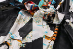 Valennia Women Long Silky Bathrobe Satin Kimono Robe Floral Printed Dressing Gown Sleepwear