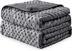 Grey Weighted Blanket for Adults 20lbs, 48"x72", Twin Full Size Cooling Minky Heavy Throw Blanket for 130-220lbs, Soft Winter Thick Big Blankets Weighted Comforter Gift for Sleeping