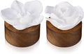 2 Pcs Ceramic Rose Diffuser Flower Passive Essential Oil Diffuser Flower Ceramic Aromatherapy Non Electric Battery for Home Office Tabletops Bathroom Decorative Birthday Ideal Gifts