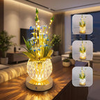 Lily Flower Lamp, Rechargeable Artificial Flower Table Lamp with 3 Color Temperature, Dimmable Touch Cordless Lamp for Bedroom Room Home Decor, Birthday Mother's Day Gift for Mom Grandma Women (Lily)