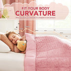 CuteKing Weighted Blanket - Weighted Blanket with Premium Glass Beads - Heavy Blanket Crystal Velvet for Comfort Sleep - Thick Blanket All Season (3lbs, 20"x30", Pink Bubble)