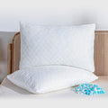 EGOHOME Shredded Memory Foam Pillows, Adjustable Bed Pillows for Side, Back or Stomach Sleepers, Neck Pillows for Sleeping, Queen Size Pillow with Removable Cover (2 Pack)