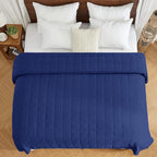 yescool King Size Weighted Blanket for Adults (30 lbs, 80” x 87”, Blue) Cooling Heavy Blanket for Sleeping Perfect for 290-310 lbs, Breathable Blanket for Adults & Couple All Season, Machine Washable