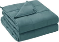 yescool Weighted Blanket for Adults (17 lbs, 60" x 80", Teal) Cooling Heavy Blanket for Sleeping Perfect for 160-180 lbs, Queen Size Breathable Blanket with Premium Glass Bead, Machine Washable