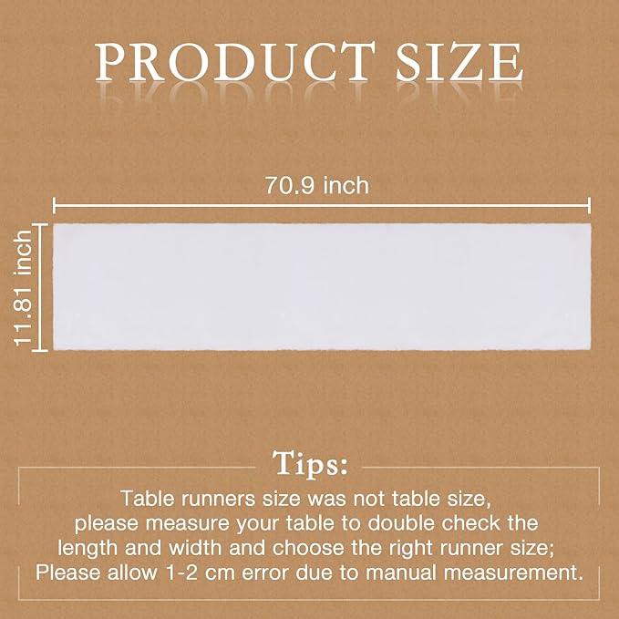 duduta White Faux Fur Table Runner 72 inches Long, Fluffy Dresser Runner Covers Coffee Table Runner Spring Easter Decor