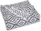 Nordic Style Grey and White Throw Blanket for Couch,Soft Cozy Cable Knit Throw for Bed Sofa Chair Living Room,Lightweight Warm Maximalist Decor Christmas Blanket,50"x60" (cr-D03)