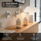Essential Oil Diffuser, 2Pack, 100ml Aromatherapy Diffuser, Mini Ultrasonic Diffuser for Essential Oil, Home, Office, Cool Mist Humidifier with 7 Led Light, Auto Shut-Off, White