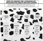 HOSUKKO Weighted Blanket - 10 lbs Cow Pattern Heavy Blanket - Breathable Blanket(50 * 60 inches, 10 lbs)