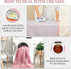 Small Faux Fur Rug, 2x4 ft Ultra Soft Sheepskin Rugs Chair Sofa Cover Seat Pad, Pink Fluffy Shag Rug for Bedroom Nursery Kids Room, Luxury Shaggy Rug Fuzzy Plush Floor Carpets, Cute Dorm Home Decor