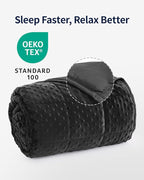 Mr. Sandman Weighted Blanket for Adults, Heavy Blanket for Woman,Man Sleeping/Calm, Soft and Cozy Weighted Throw Blankets, Machine Washable, 48 x 72in, 12 lbs, Black