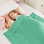 HOSUKKO Weighted Blanket - 10 lbs Green Heavy Blanket - Breathable Blanket(50 * 60 inches, 10 lbs)